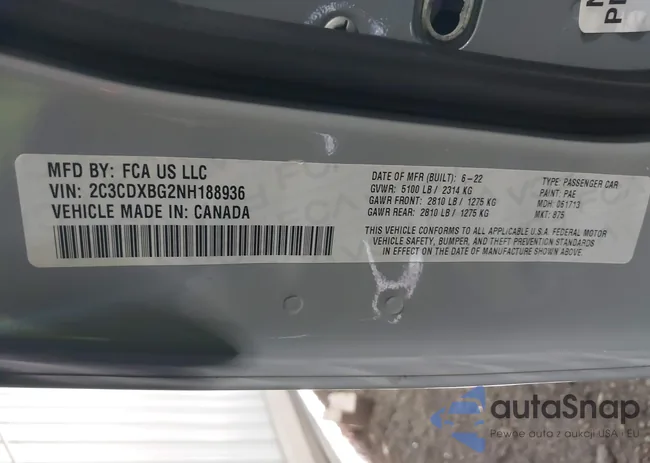 2C3CDXBG2NH188936: 40193185