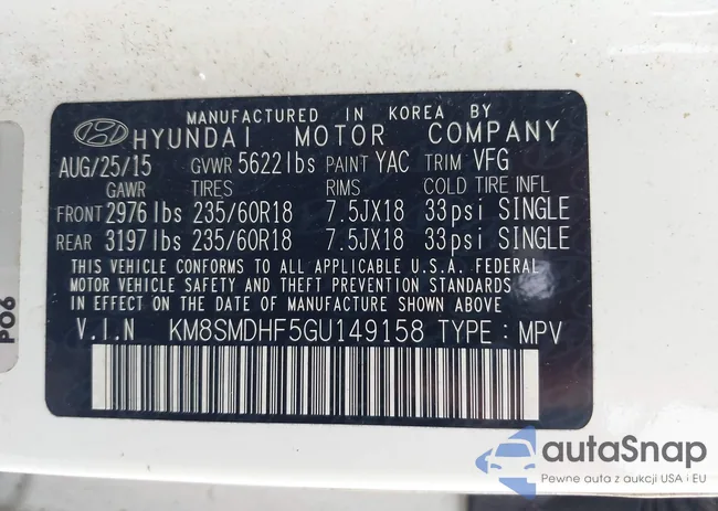 KM8SMDHF5GU149158: 40195865