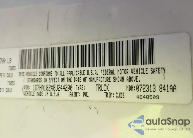 1D7HA182X8J244200: 40198311