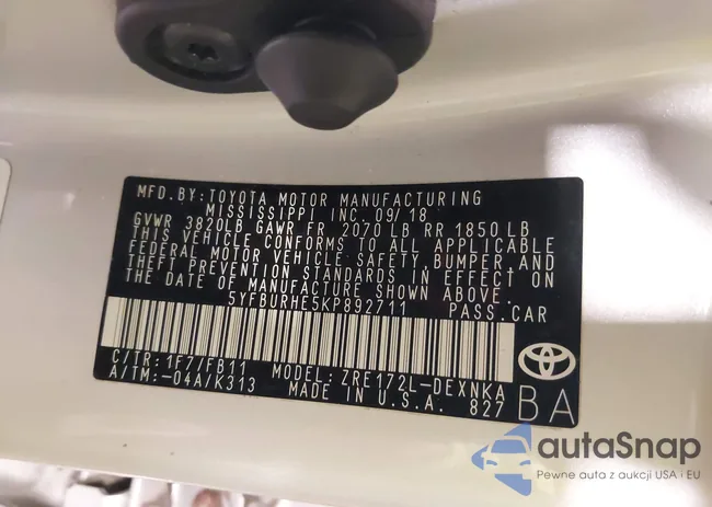 5YFBURHE5KP892711: 40198853