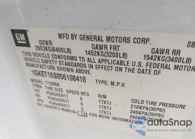 1GKET16S856108418: 40197960