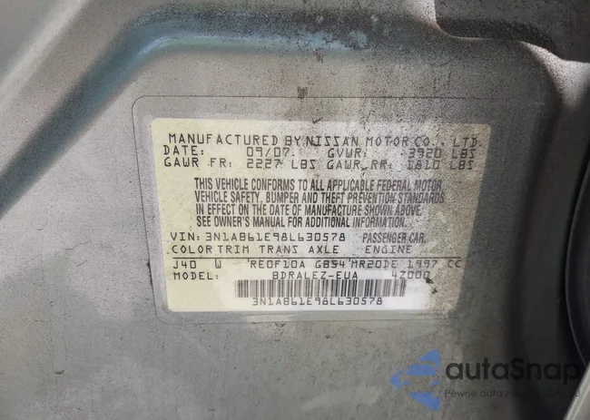 3N1AB61E98L630578: 40203255