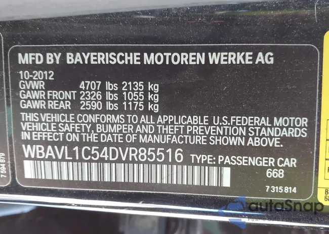 WBAVL1C54DVR85516: 40204488