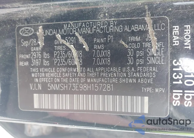 5NMSH73E98H157281: 40204605