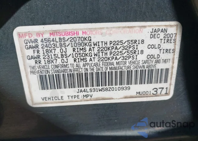 JA4LS31W58Z010939: 40204167