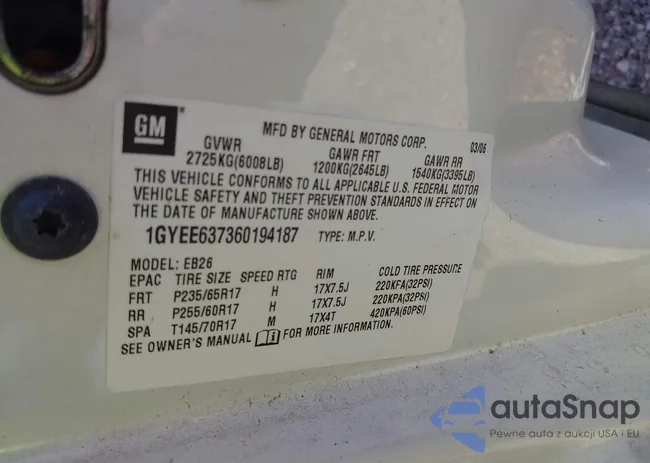 1GYEE637360194187: 40206948