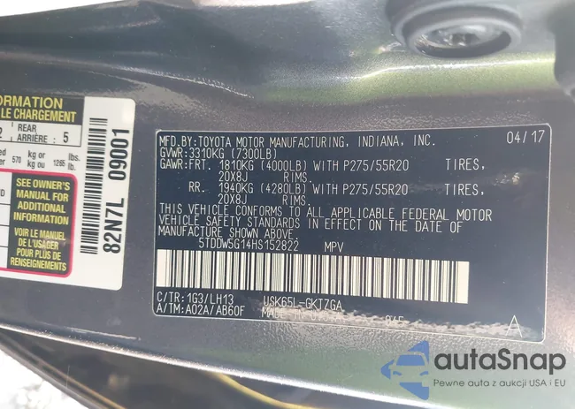 5TDDW5G14HS152822: 40209826