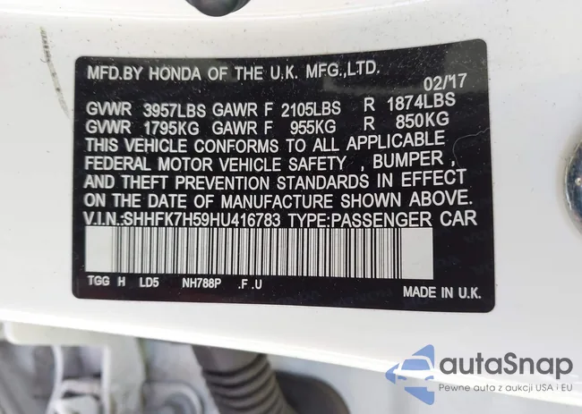 SHHFK7H59HU416783: 40209891