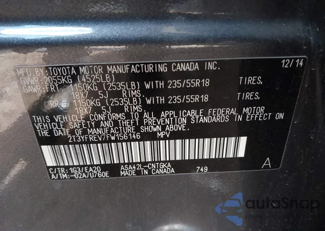 2T3YFREV7FW156146: 40212532