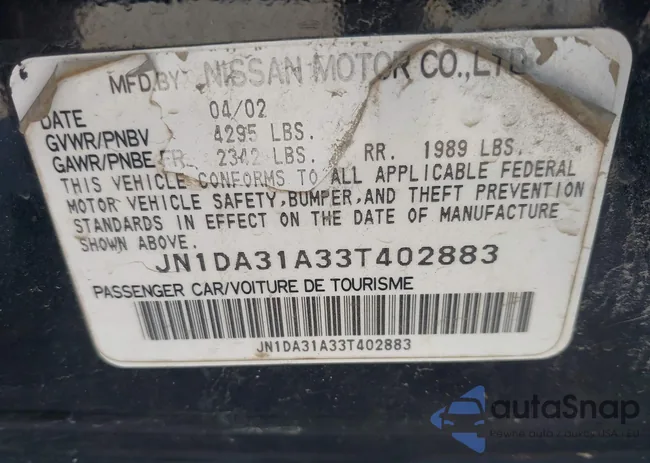 JN1DA31A33T402883: 40213028