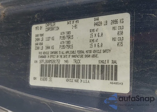 1B7FL26X8MS281752: 40214722