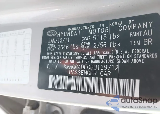 KMHGC4DF0BU139712: 40215264