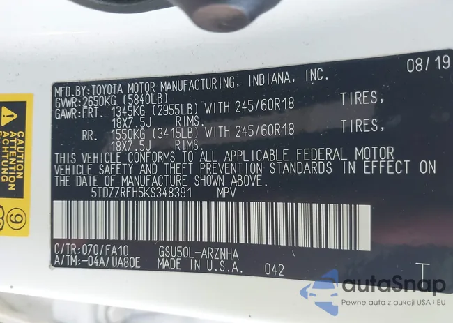 5TDZZRFH5KS348391: 40217633