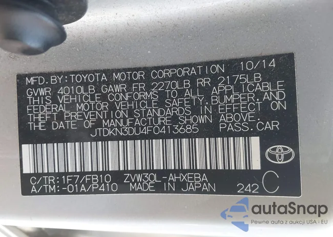 JTDKN3DU4F0413685: 40218135