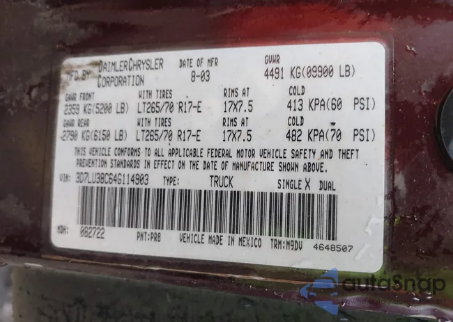 3D7LU38C64G114903: 40218911