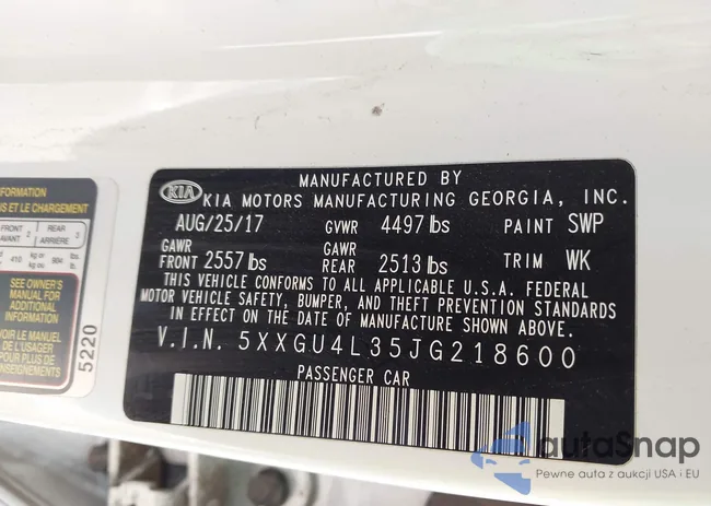 5XXGU4L35JG218600: 40220662