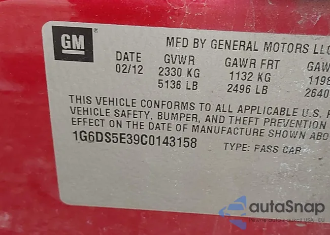 1G6DS5E39C0143158: 40222034