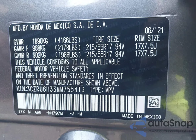 3CZRU6H33MM755413: 40222265