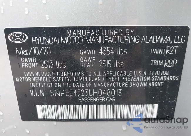 5NPEJ4J23LH048013: 40226576