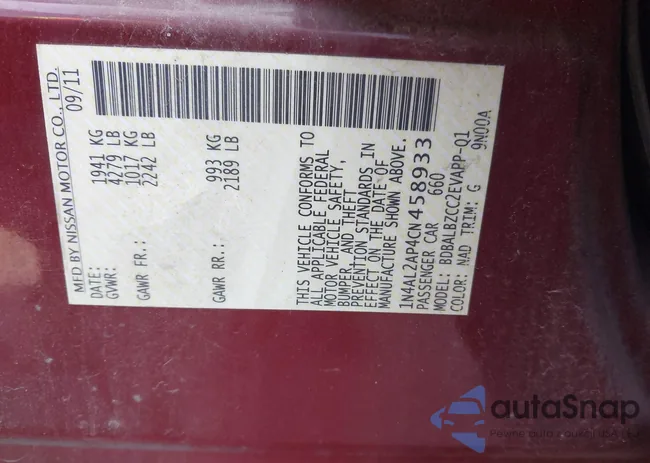 1N4AL2AP4CN458933: 40226609