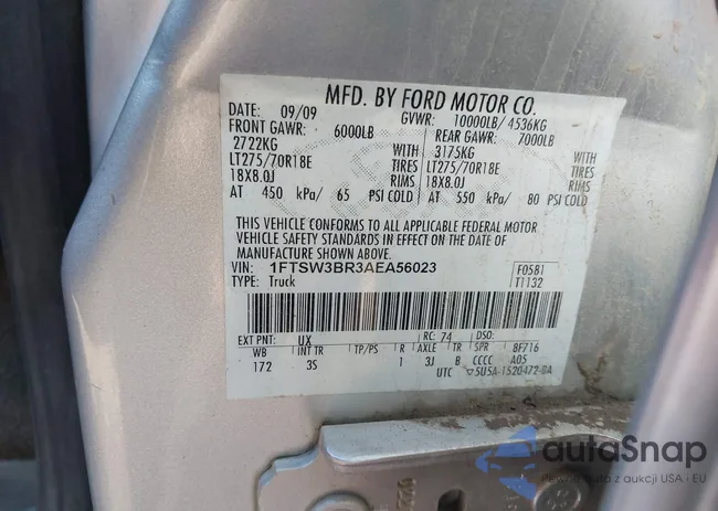 1FTSW3BR3AEA56023: 40226743