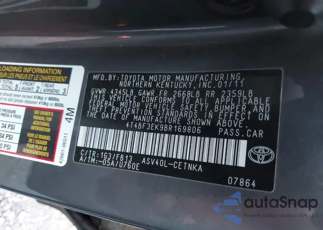 4T4BF3EK9BR169806: 40228993