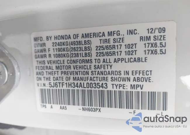 5J6TF1H34AL003543: 40229052