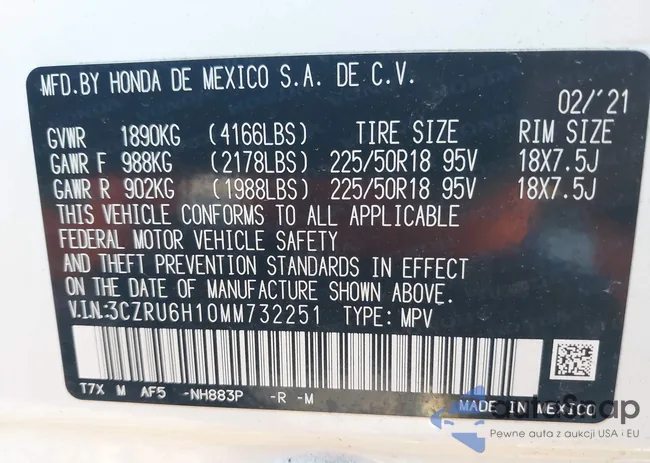 3CZRU6H10MM732251: 40231849