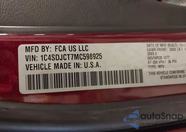 1C4SDJCT7MC598925: 40233254