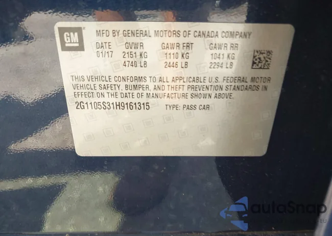 2G1105S31H9161315: 40234585