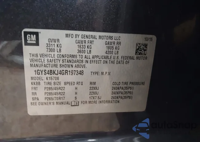 1GYS4BKJ4GR197348: 40237358