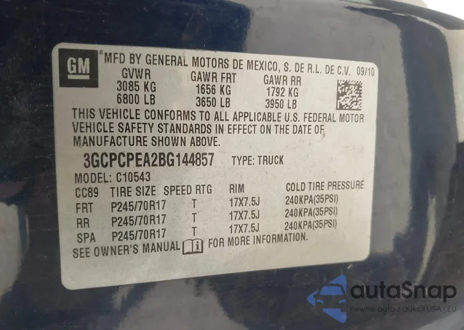 3GCPCPEA2BG144857: 40236857