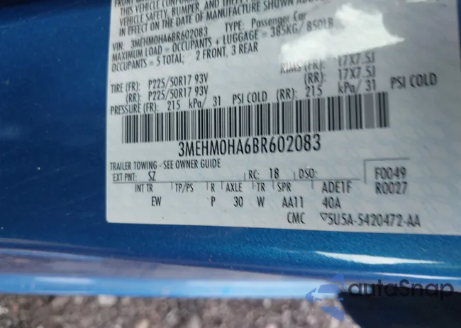 3MEHM0HA6BR602083: 40240212