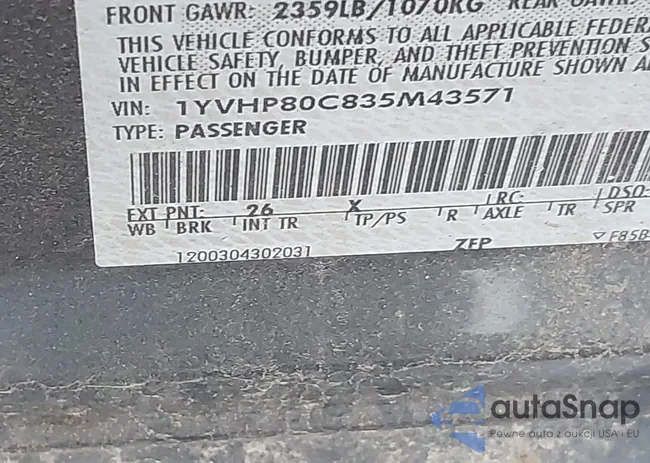 1YVHP80C835M43571: 40241610