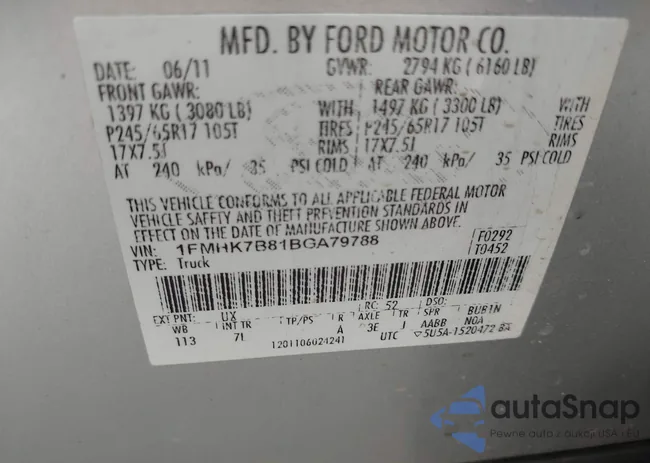 1FMHK7B81BGA79788: 40244546