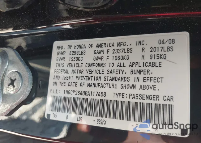 1HGCP26488A117458: 40243826