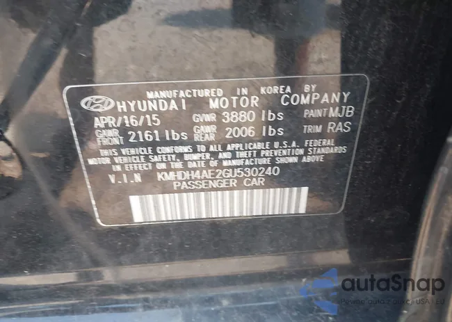 KMHDH4AE2GU530240: 40245535