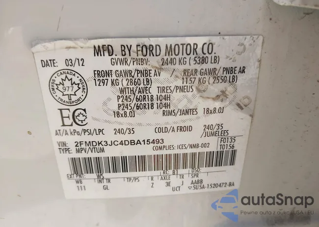 2FMDK3JC4DBA15493: 40246771