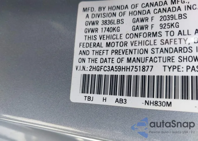 2HGFC3A59HH751877: 40251278