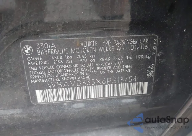 WBAVB335X6PS13754: 40251554