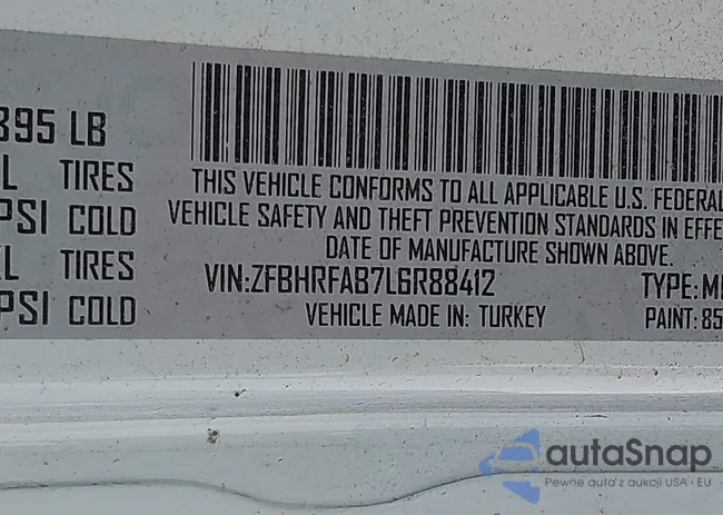 ZFBHRFAB7L6R88412: 40253005