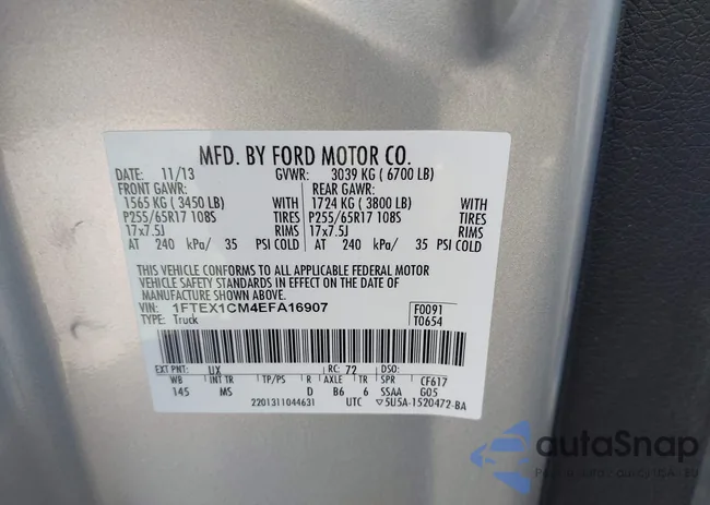 1FTEX1CM4EFA16907: 40253074