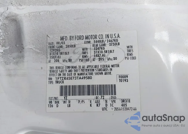 1FTZR45E73TA49580: 40255199