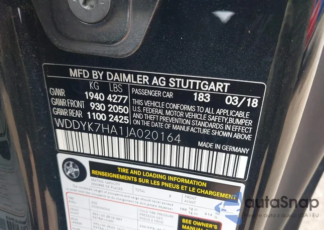 WDDYK7HA1JA020164: 40258628