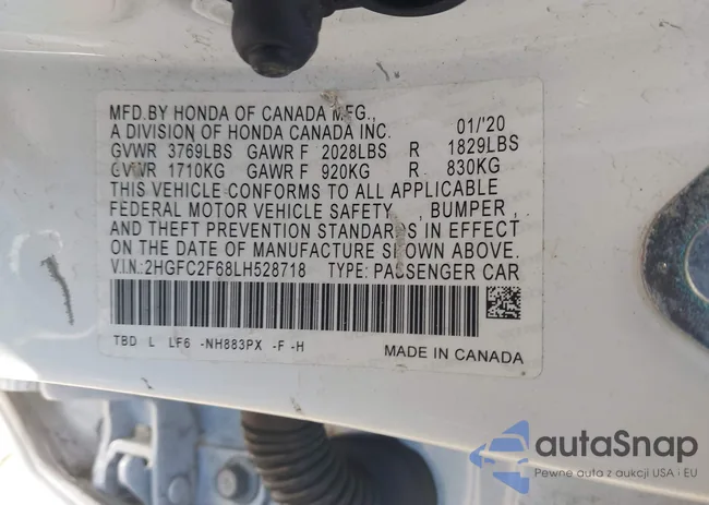 2HGFC2F68LH528718: 40259217