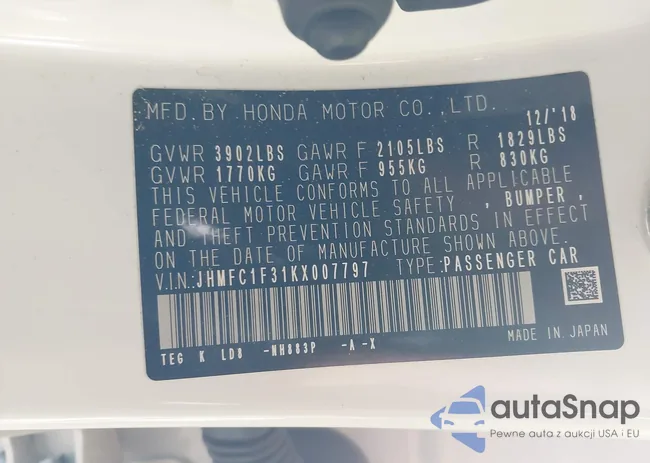 JHMFC1F31KX007797: 40260666