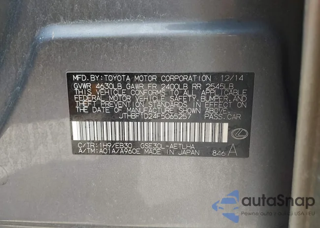 JTHBF1D24F5065257: 40263701