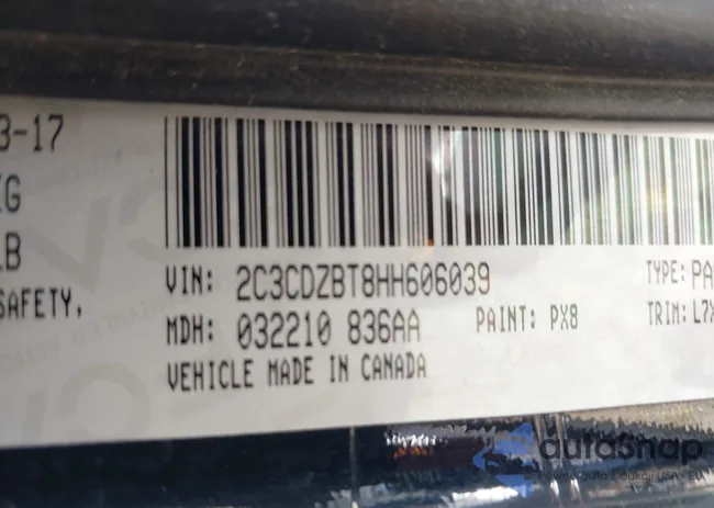 2C3CDZBT8HH606039: 40267305