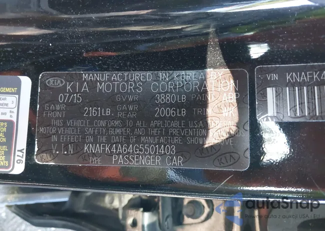 KNAFK4A64G5501403: 40269945