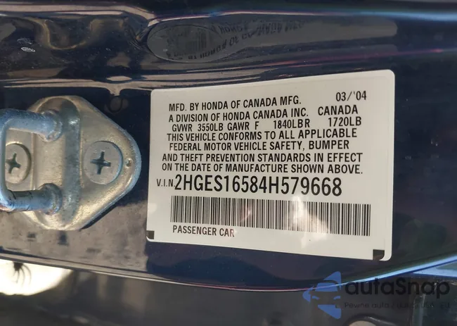 2HGES16584H579668: 40270042